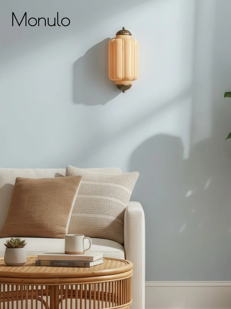 Wandlamp Melkglas voor Slaapkamer Gang Scandinavische Stijl | Sansoti