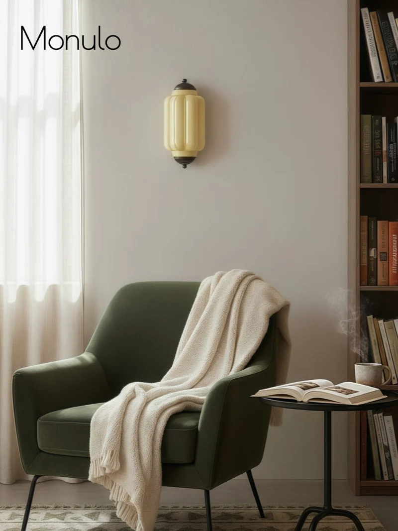 Wandlamp Melkglas voor Slaapkamer Gang Scandinavische Stijl | Sansoti