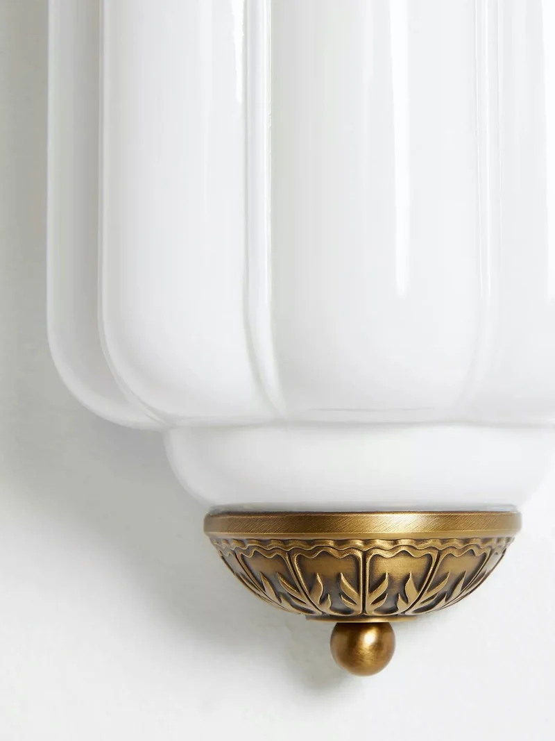 Wandlamp Melkglas voor Slaapkamer Gang Scandinavische Stijl | Sansoti