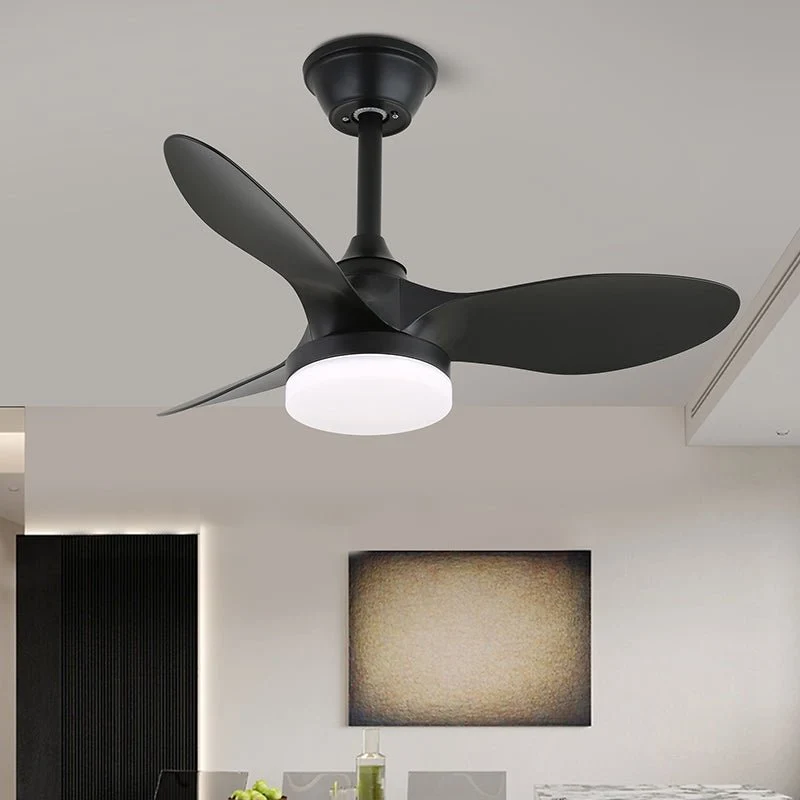 Plafondventilator met Verlichting Scandinavisch Design Zwart Hout 61-80cm | Sansoti