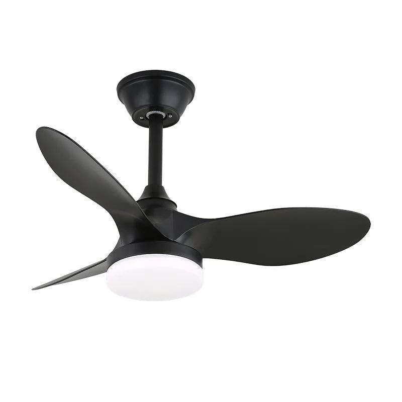 Plafondventilator met Verlichting Scandinavisch Design Zwart Hout 61-80cm | Sansoti