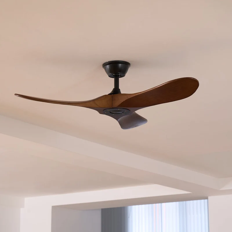 Houten Plafondventilator met Afstandsbediening – 6 Snelheden & 35W Motor – 106cm of 132cm | Sansoti