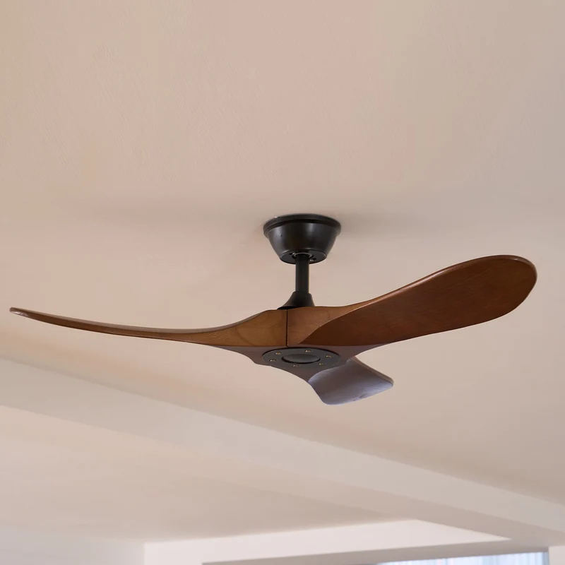 Houten Plafondventilator met Afstandsbediening – 6 Snelheden & 35W Motor – 106cm of 132cm | Sansoti