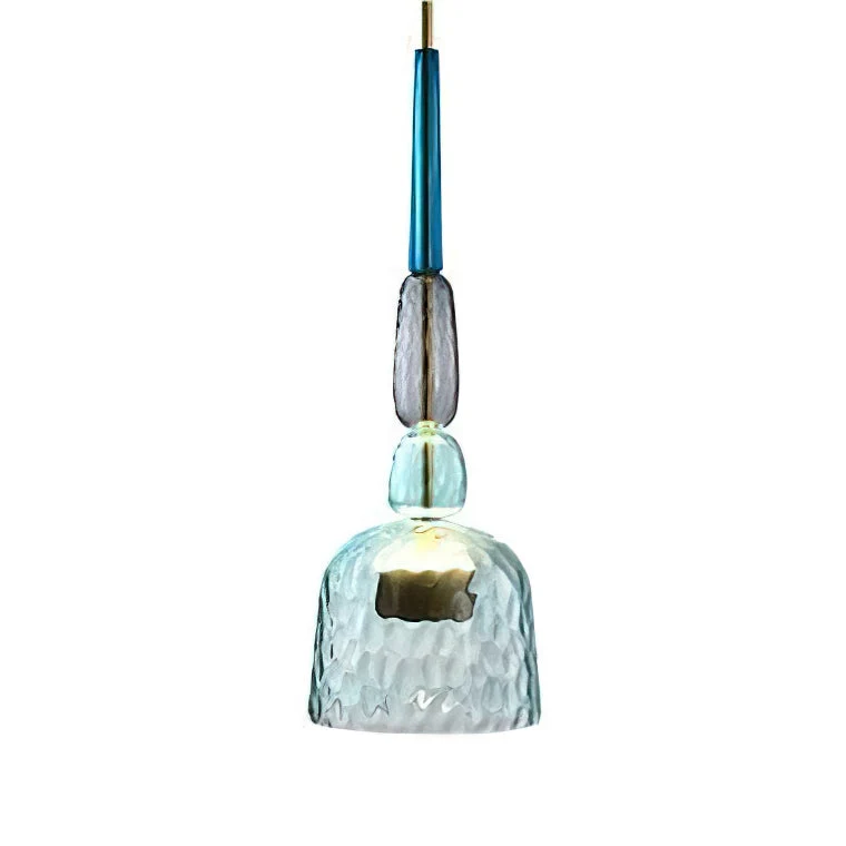 Glazen Hanglamp met Gekleurde Kap – Scandinavisch Verlichtingsdesign met Geïntegreerde LED – Macaron Jar Pendant Light | Sansoti
