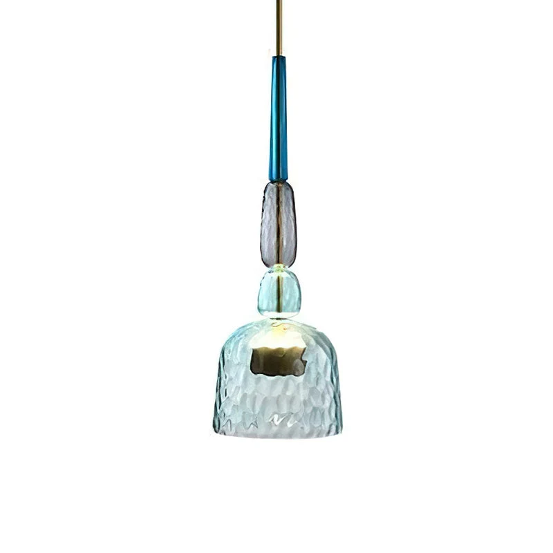Glazen Hanglamp met Gekleurde Kap – Scandinavisch Verlichtingsdesign met Geïntegreerde LED – Macaron Jar Pendant Light | Sansoti