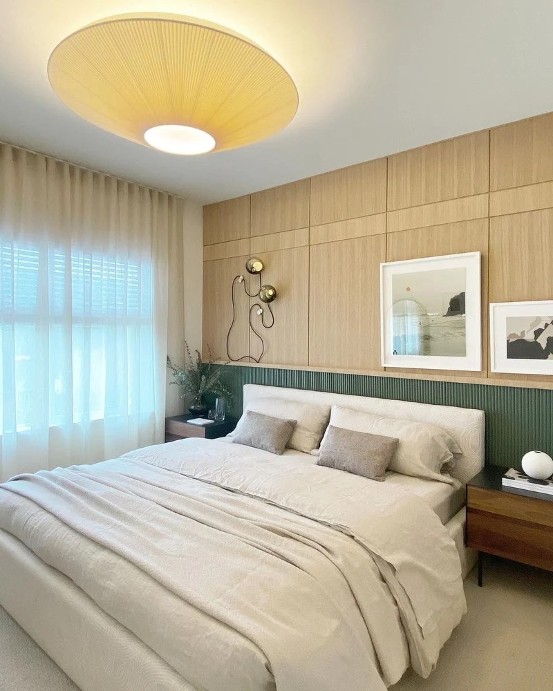 Plafondlamp Oosterse Stijl Stoffen Kap Zachte Verlichting voor Eetkamer Woonkamer Dimbaar 3 Maten | Sansoti
