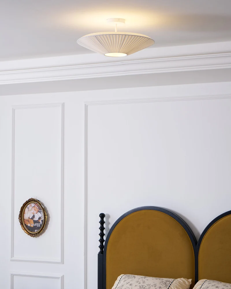 Plafondlamp Oosterse Stijl Stoffen Kap Zachte Verlichting voor Eetkamer Woonkamer Dimbaar 3 Maten | Sansoti