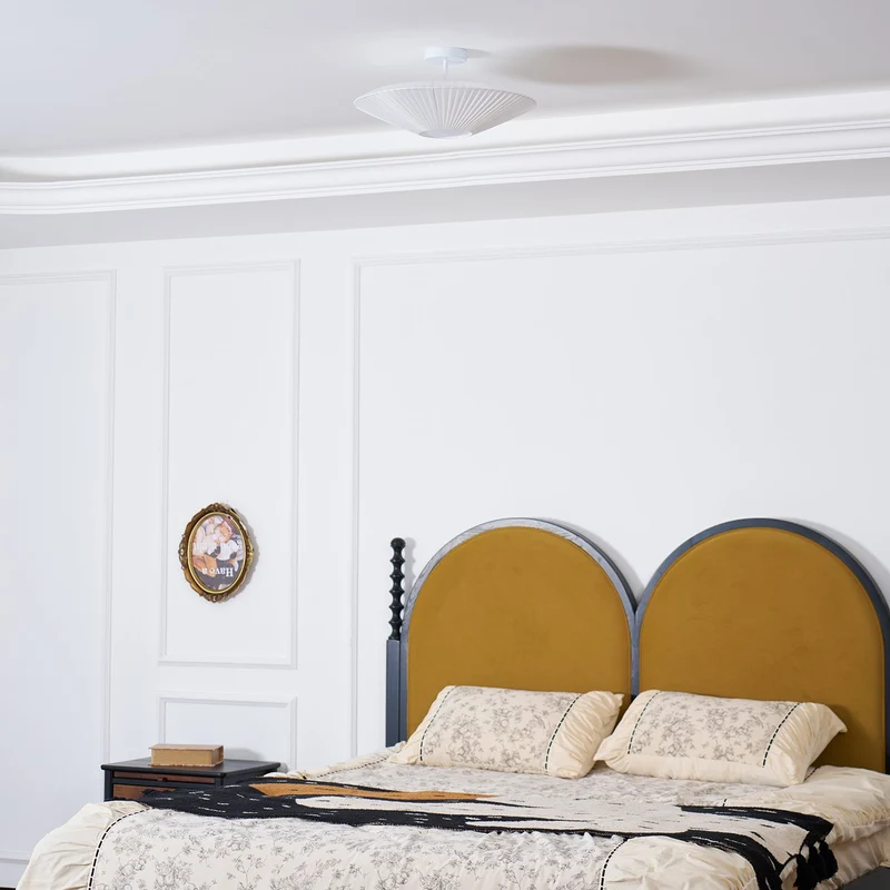Plafondlamp Oosterse Stijl Stoffen Kap Zachte Verlichting voor Eetkamer Woonkamer Dimbaar 3 Maten | Sansoti