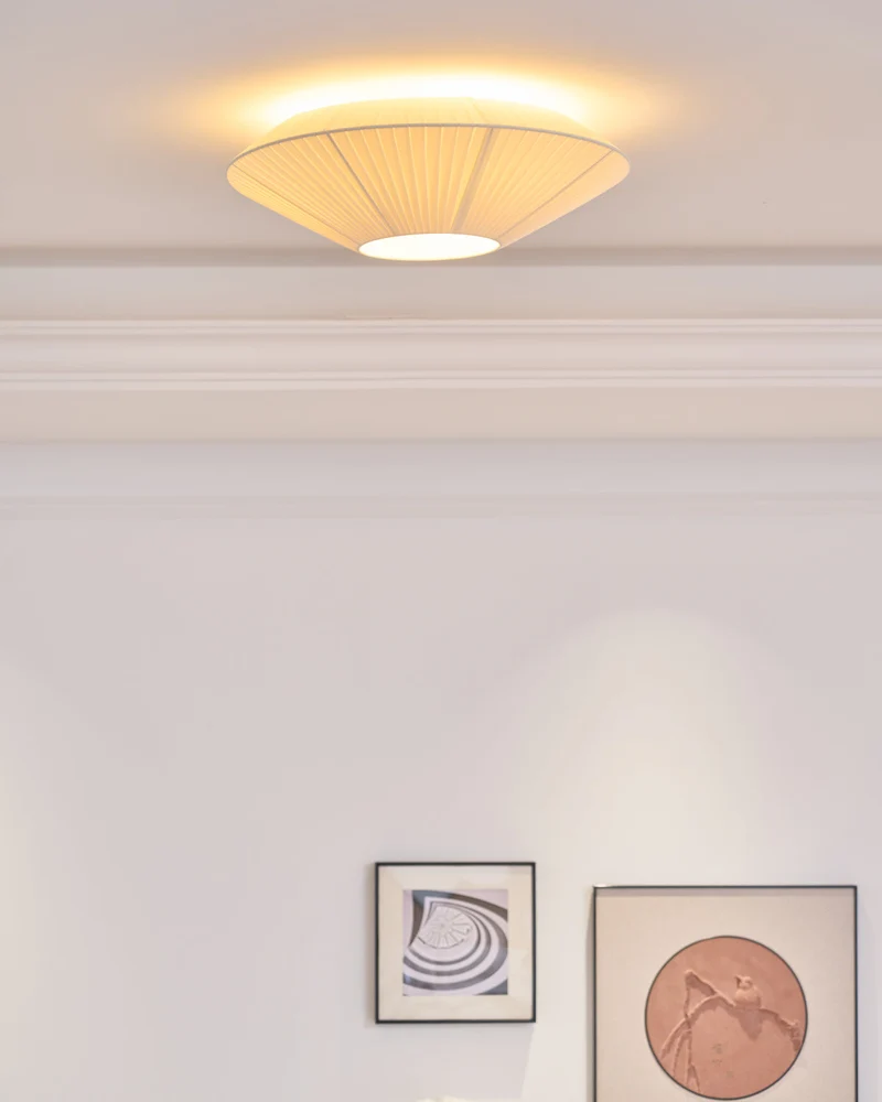 Plafondlamp Oosterse Stijl Stoffen Kap Zachte Verlichting voor Eetkamer Woonkamer Dimbaar 3 Maten | Sansoti