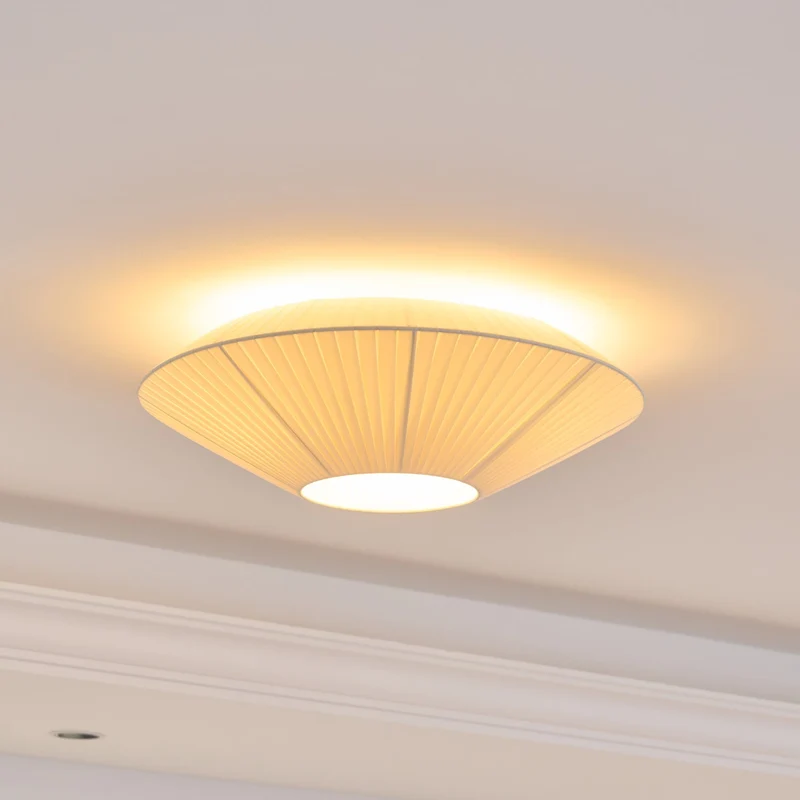 Plafondlamp Oosterse Stijl Stoffen Kap Zachte Verlichting voor Eetkamer Woonkamer Dimbaar 3 Maten | Sansoti
