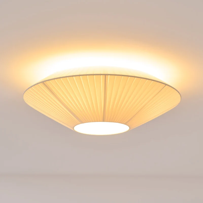 Plafondlamp Oosterse Stijl Stoffen Kap Zachte Verlichting voor Eetkamer Woonkamer Dimbaar 3 Maten | Sansoti