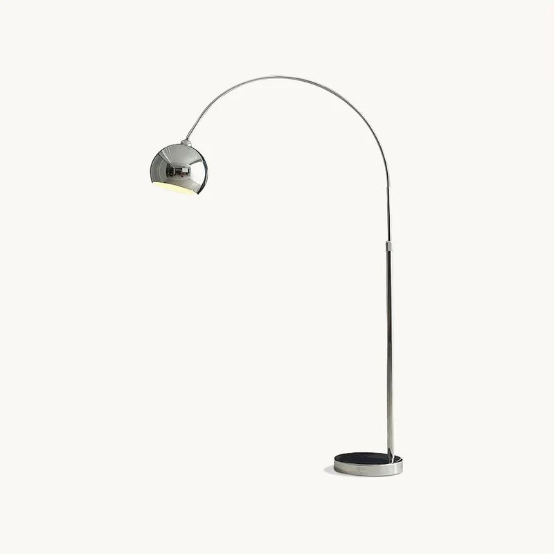 Verstelbare Vloerlamp Metaal Zwart Chroom Wit Telescopische Arm Leeslamp Modern Design | Sansoti