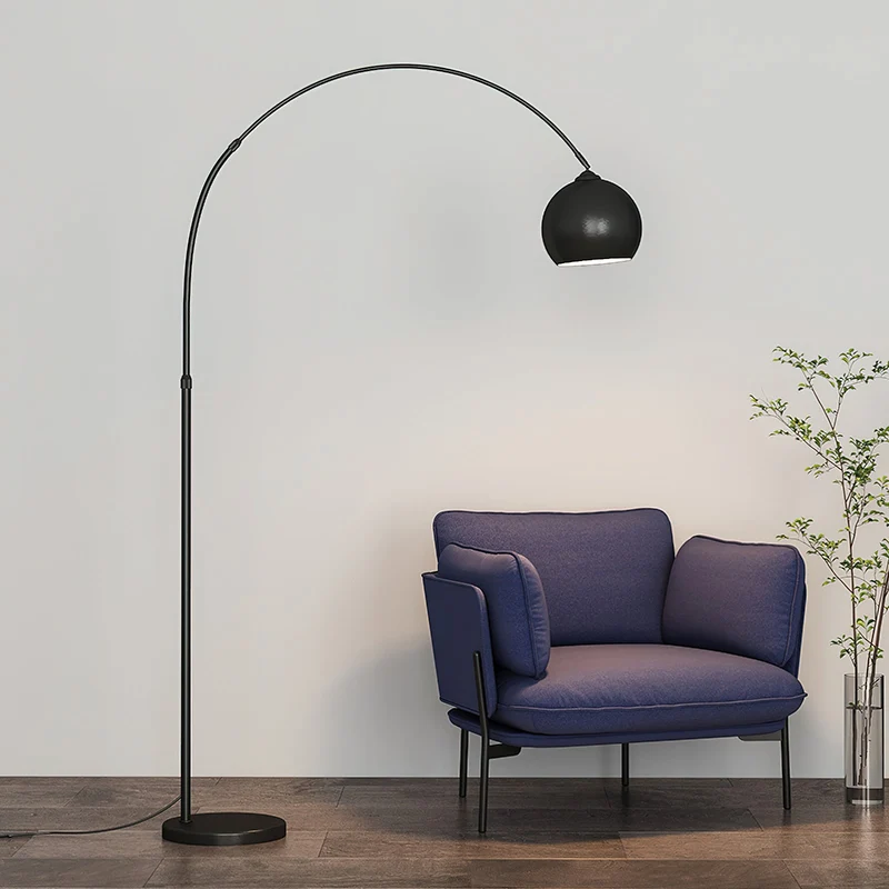 Verstelbare Vloerlamp Metaal Zwart Chroom Wit Telescopische Arm Leeslamp Modern Design | Sansoti