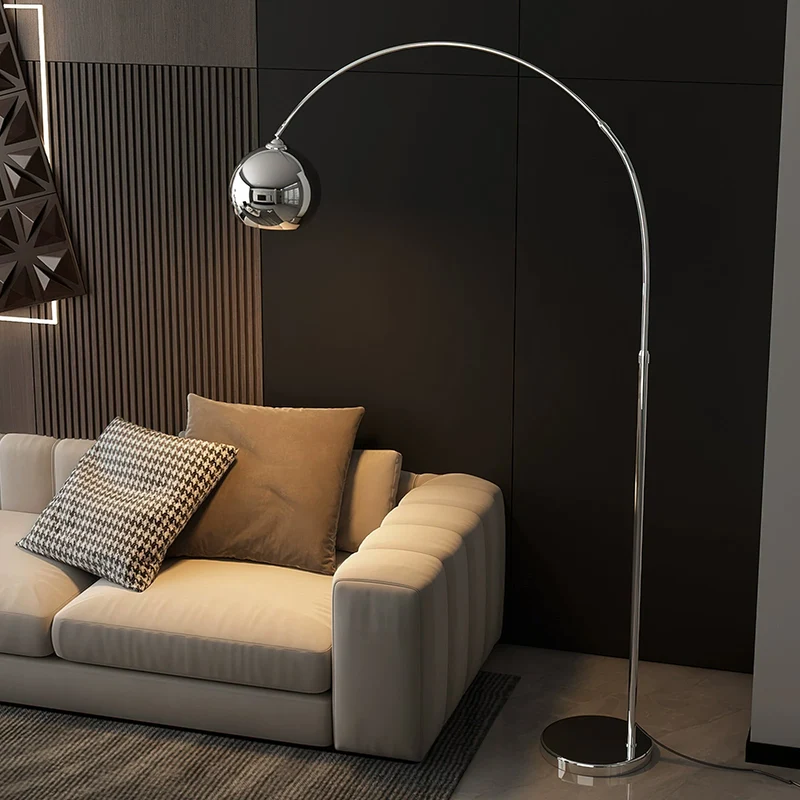 Verstelbare Vloerlamp Metaal Zwart Chroom Wit Telescopische Arm Leeslamp Modern Design | Sansoti