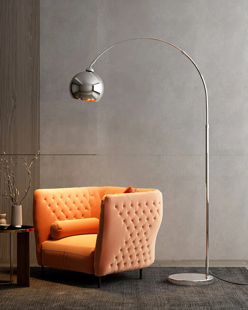 Verstelbare Vloerlamp Metaal Zwart Chroom Wit Telescopische Arm Leeslamp Modern Design | Sansoti