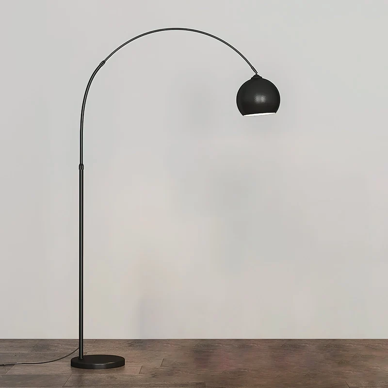 Verstelbare Vloerlamp Metaal Zwart Chroom Wit Telescopische Arm Leeslamp Modern Design | Sansoti