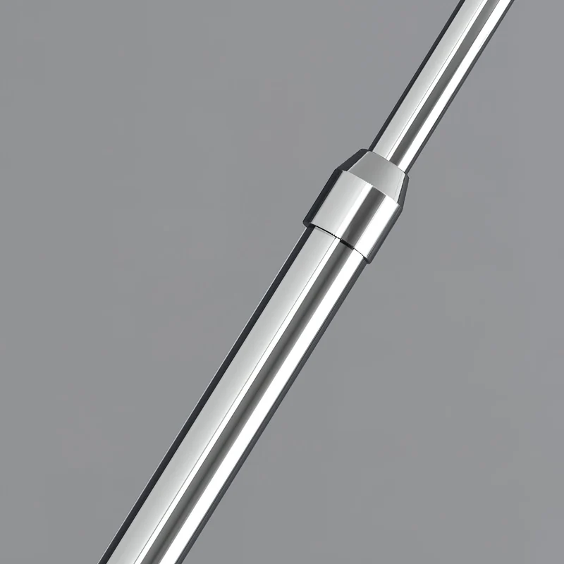 Verstelbare Vloerlamp Metaal Zwart Chroom Wit Telescopische Arm Leeslamp Modern Design | Sansoti