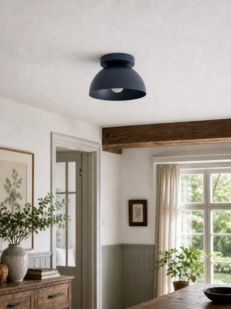 Minimalistische Plafondlamp Dome voor Compacte Ruimtes – Opbouwspot Beschikbaar in Meerdere Kleuren | Sansoti