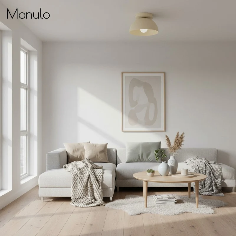 Minimalistische Plafondlamp Dome voor Compacte Ruimtes – Opbouwspot Beschikbaar in Meerdere Kleuren | Sansoti