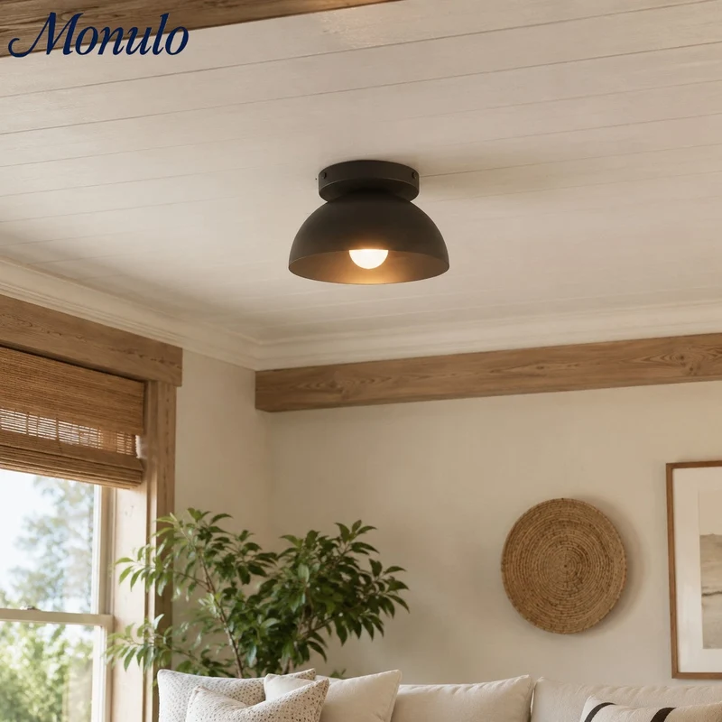 Minimalistische Plafondlamp Dome voor Compacte Ruimtes – Opbouwspot Beschikbaar in Meerdere Kleuren | Sansoti