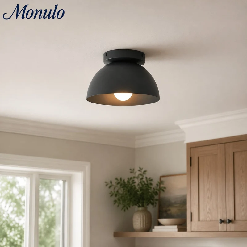 Minimalistische Plafondlamp Dome voor Compacte Ruimtes – Opbouwspot Beschikbaar in Meerdere Kleuren | Sansoti