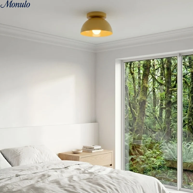 Minimalistische Plafondlamp Dome voor Compacte Ruimtes – Opbouwspot Beschikbaar in Meerdere Kleuren | Sansoti