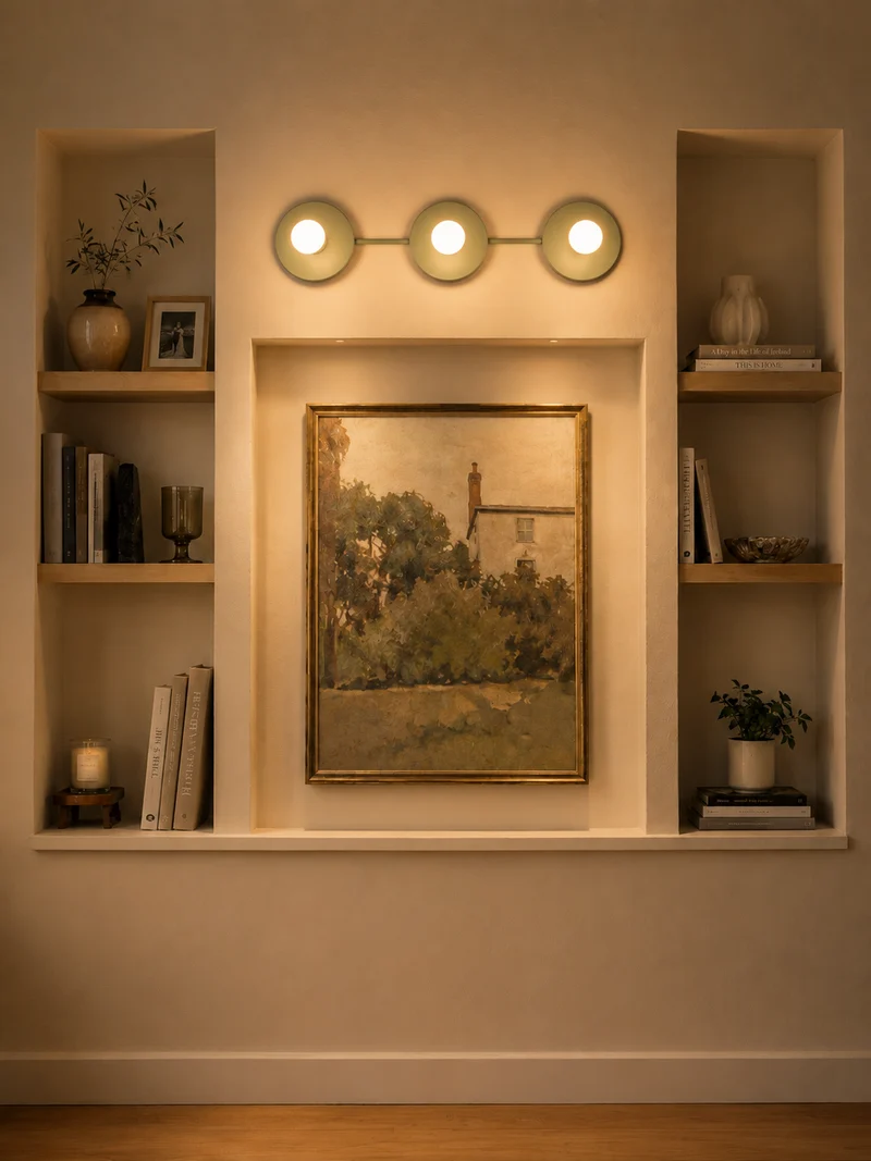 Minimalistische Badkamerlamp met Drie Lichtpunten - Verkrijgbaar in Meerdere Kleuren | Sansoti