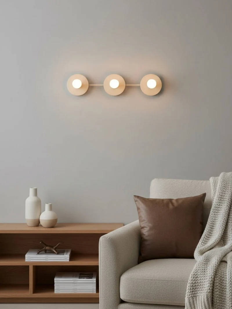 Minimalistische Badkamerlamp met Drie Lichtpunten - Verkrijgbaar in Meerdere Kleuren | Sansoti