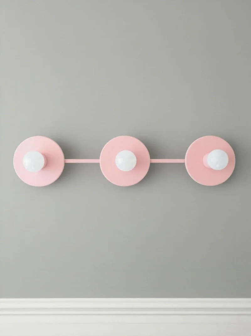 Minimalistische Badkamerlamp met Drie Lichtpunten - Verkrijgbaar in Meerdere Kleuren | Sansoti