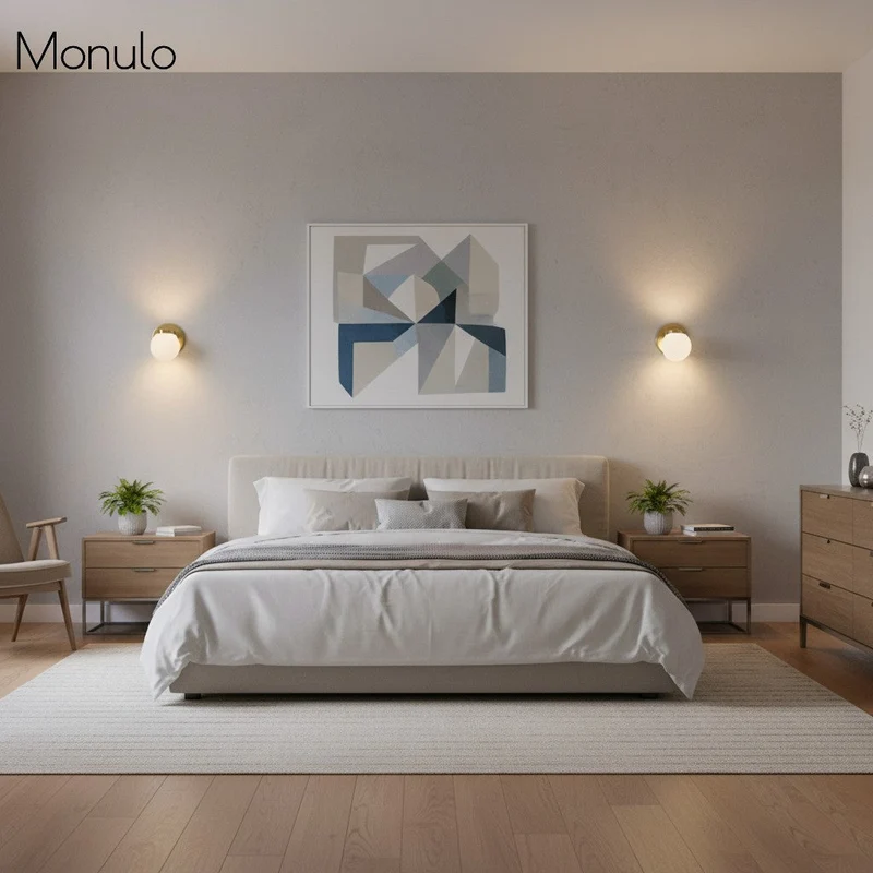 Opaal Glazen Wandlamp & Plafondlamp Dubbelfunctie Modern Design Messing | Sansoti