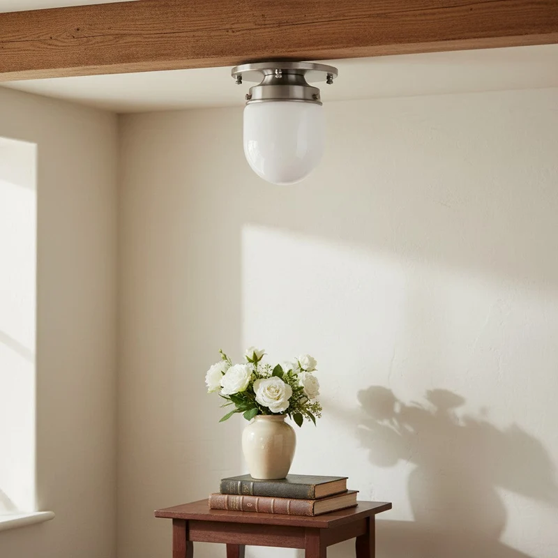 Opaal Glazen Wandlamp & Plafondlamp Dubbelfunctie Modern Design Messing | Sansoti