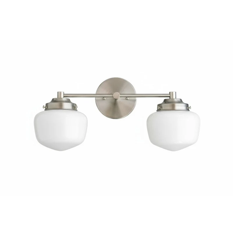 Globe Wandlamp Klassieke Badkamer Schoolhouse Verlichting Mat Opaal Glas voor Spiegel en Wastafel | Sansoti