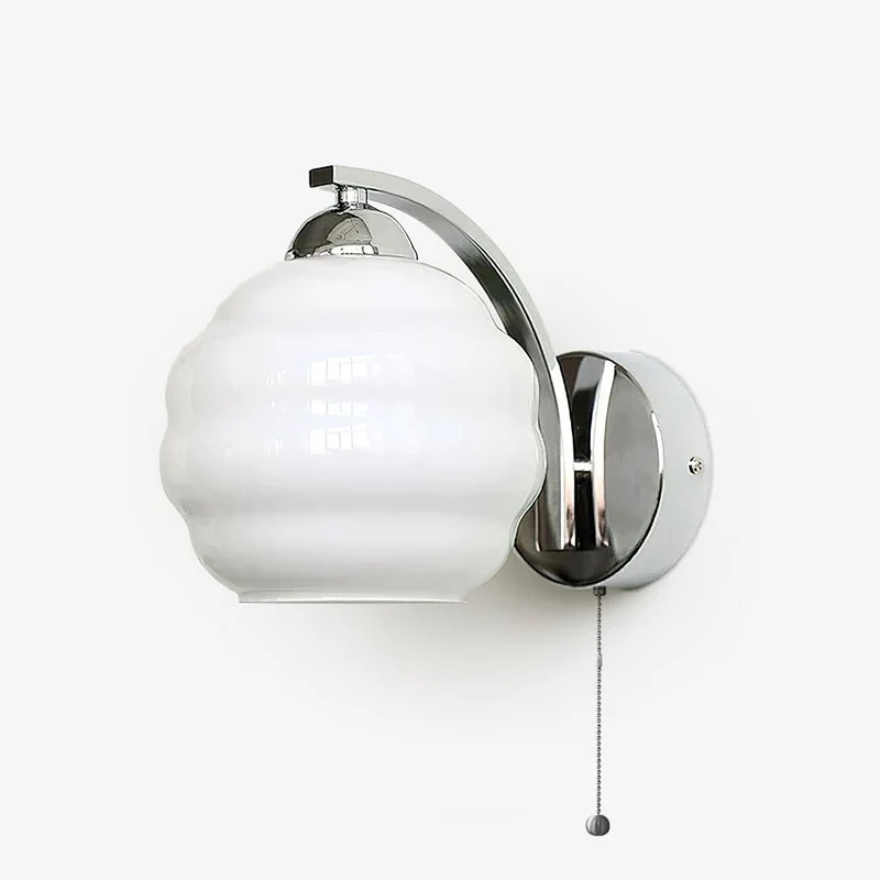 Art Deco Wandlamp met Gebogen Glazen Kap Vintage Stijl | Sansoti