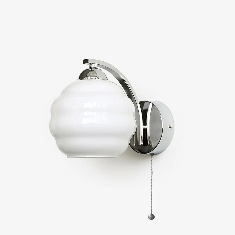Art Deco Wandlamp met Gebogen Glazen Kap Vintage Stijl | Sansoti