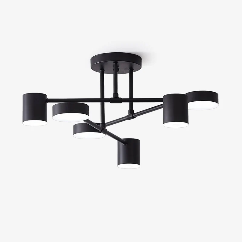 Sputnik Plafondlamp 6-armen LED Metalen Frame Ø57cm Goud Zwart Wit 36W dimbaar Mid-Century Scandinavische eetkamer woonkamer entree modern design | Sansoti