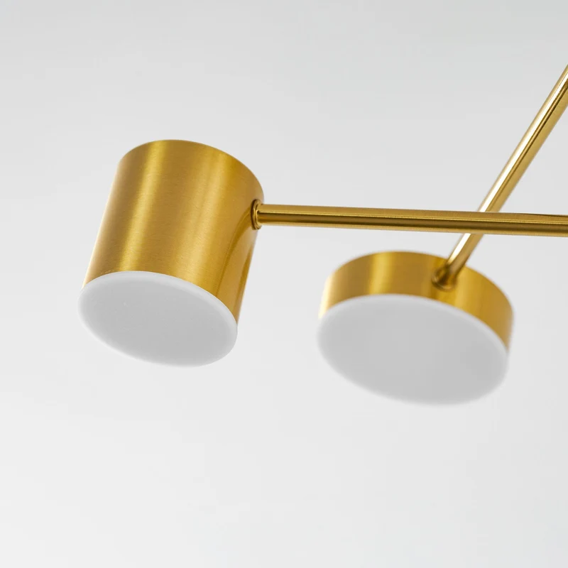 Sputnik Plafondlamp 6-armen LED Metalen Frame Ø57cm Goud Zwart Wit 36W dimbaar Mid-Century Scandinavische eetkamer woonkamer entree modern design | Sansoti
