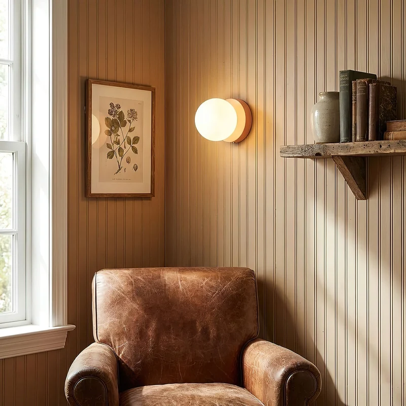 Nuvol Wandlamp — Metalen Wandspot met Glazen Bol ø12cm — Compacte Wandverlichting in 5 Kleuren | Sansoti