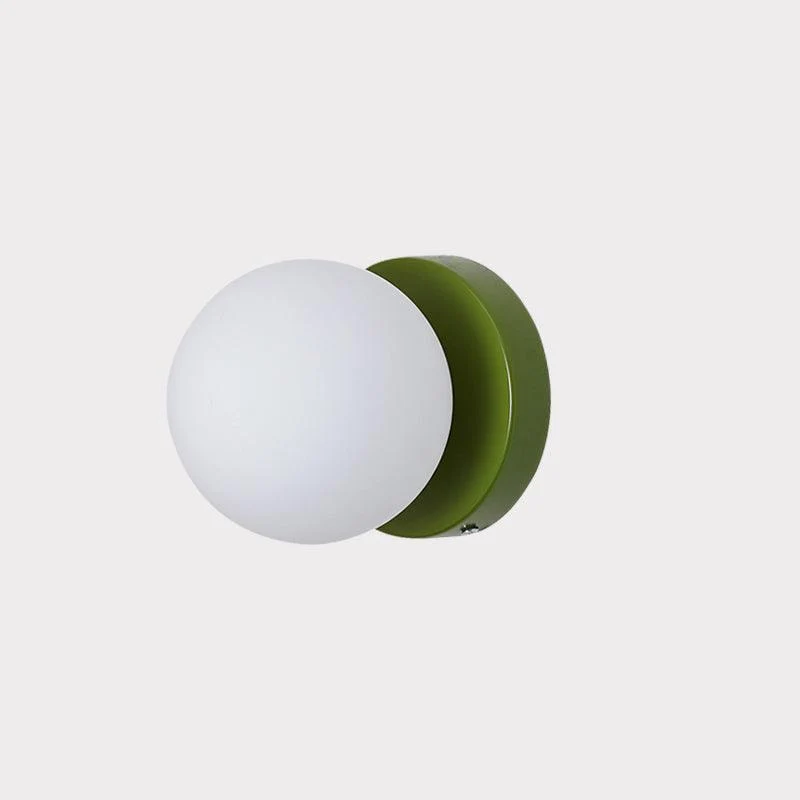 Nuvol Wandlamp — Metalen Wandspot met Glazen Bol ø12cm — Compacte Wandverlichting in 5 Kleuren | Sansoti