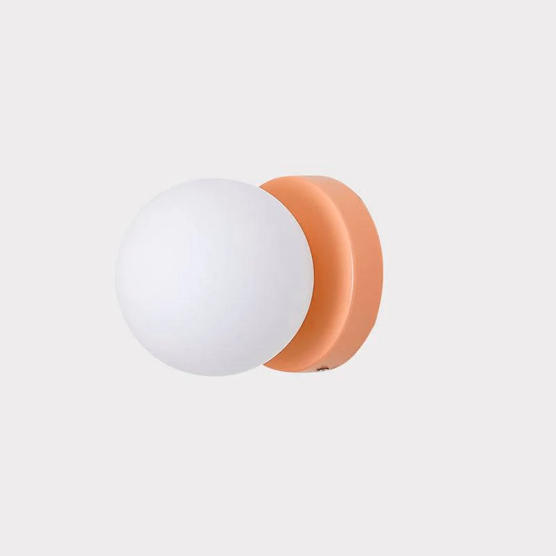 Nuvol Wandlamp — Metalen Wandspot met Glazen Bol ø12cm — Compacte Wandverlichting in 5 Kleuren | Sansoti
