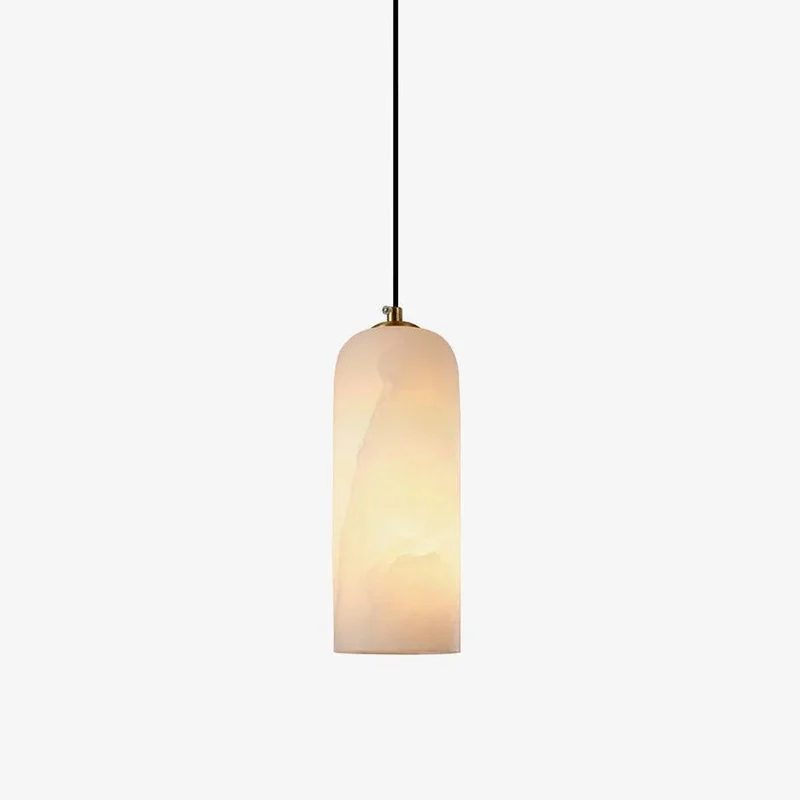 Alabasten Hanglamp met Gevlochten Snoer – Natuursteen Verlichting van Enkel Lichtpunt tot 21-Lichts Cluster – Mid-Century Modern Stijl Eetkamer Hanglamp met E12/E14 Fitting | Sansoti