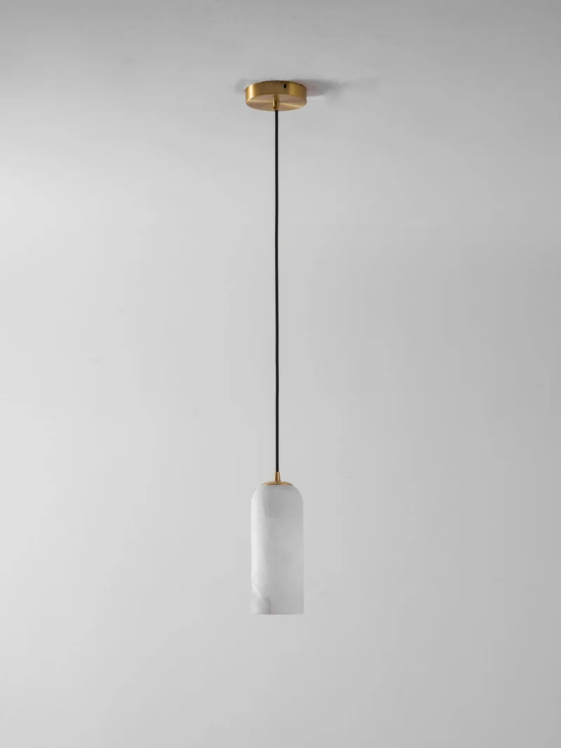 Alabasten Hanglamp met Gevlochten Snoer – Natuursteen Verlichting van Enkel Lichtpunt tot 21-Lichts Cluster – Mid-Century Modern Stijl Eetkamer Hanglamp met E12/E14 Fitting | Sansoti