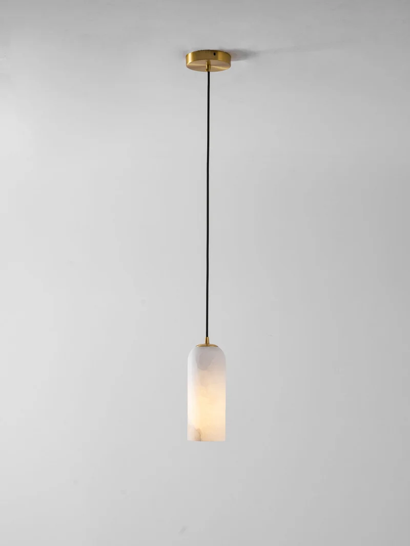 Alabasten Hanglamp met Gevlochten Snoer – Natuursteen Verlichting van Enkel Lichtpunt tot 21-Lichts Cluster – Mid-Century Modern Stijl Eetkamer Hanglamp met E12/E14 Fitting | Sansoti