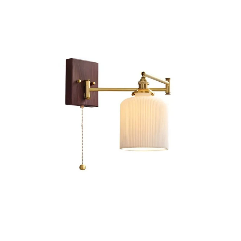 Keramische Wandlamp Geometrisch Design – 5 Modellen Messing & Walnoot | Sansoti