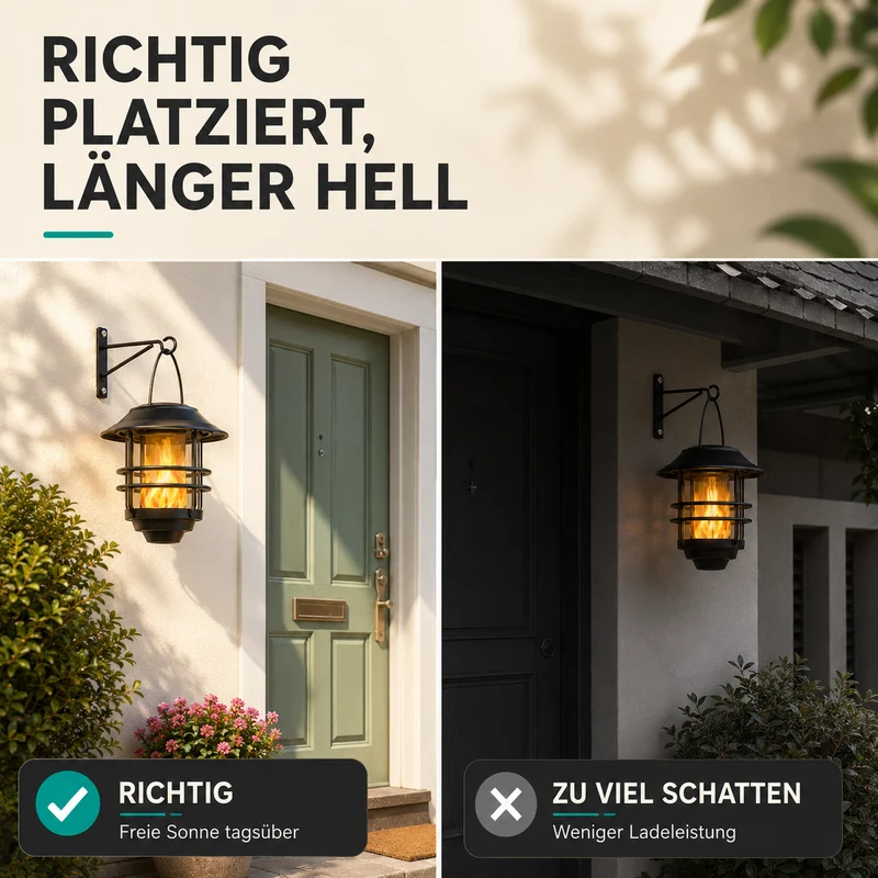 Solarlantaarns met Flammeneffect voor Tuin en Veranda – Atmosferische Wandverlichting 2 Stuks | Sansoti