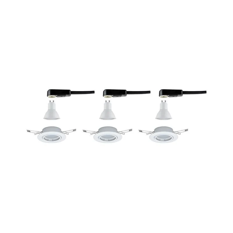 Einbauleuchten-Base rund schwenkbar LED 3x5W GU10 Weiß