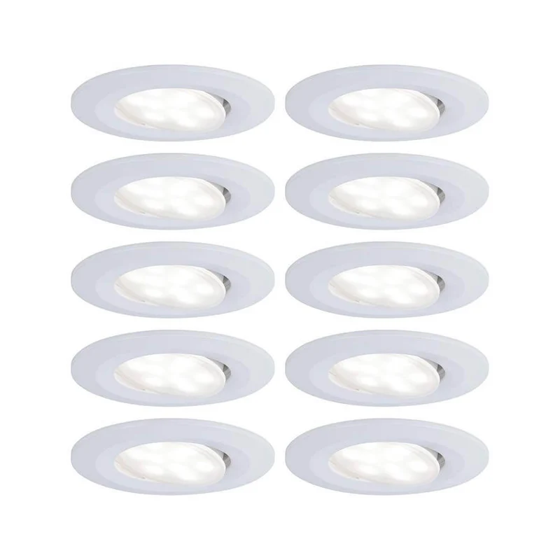 10er-Set LED Einbauleuchten Calla IP65 schwenkbar 4000K Weiß