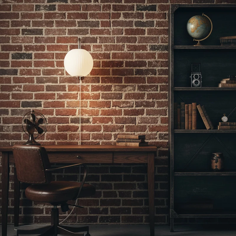 Wandlamp met Scharnierende Kap - Plug-In - Verstelbare Lichtrichting - Scandinavisch Design - Walnoot Accent | Sansoti