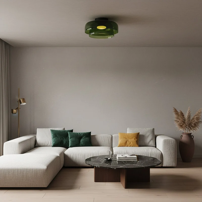 Meerlagige Glazen Plafondlamp — Modern Design Verlichting voor Slaapkamer en Woonkamer | Sansoti