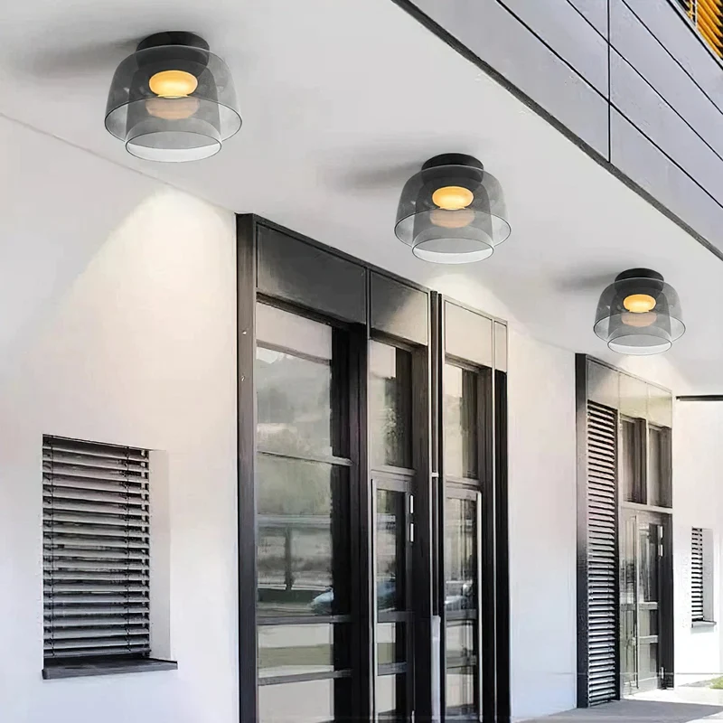 Meerlagige Glazen Plafondlamp — Modern Design Verlichting voor Slaapkamer en Woonkamer | Sansoti