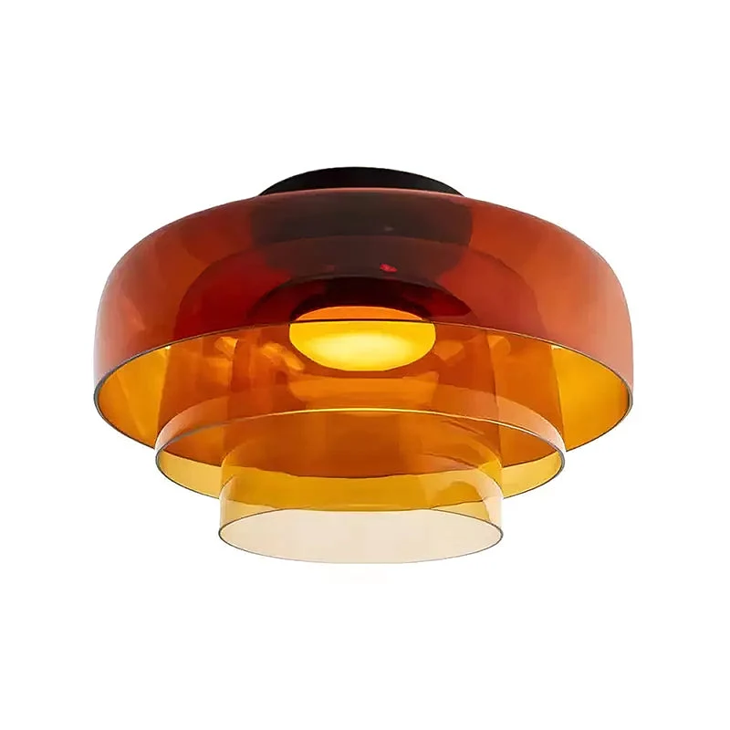 Meerlagige Glazen Plafondlamp — Modern Design Verlichting voor Slaapkamer en Woonkamer | Sansoti